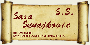 Saša Sunajković vizit kartica